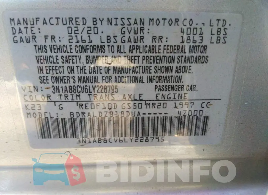 3N1AB8CV6LY228795 Photo# 9
