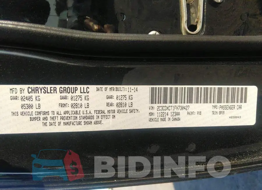 2C3CDXCT1FH730427 Photo# 9