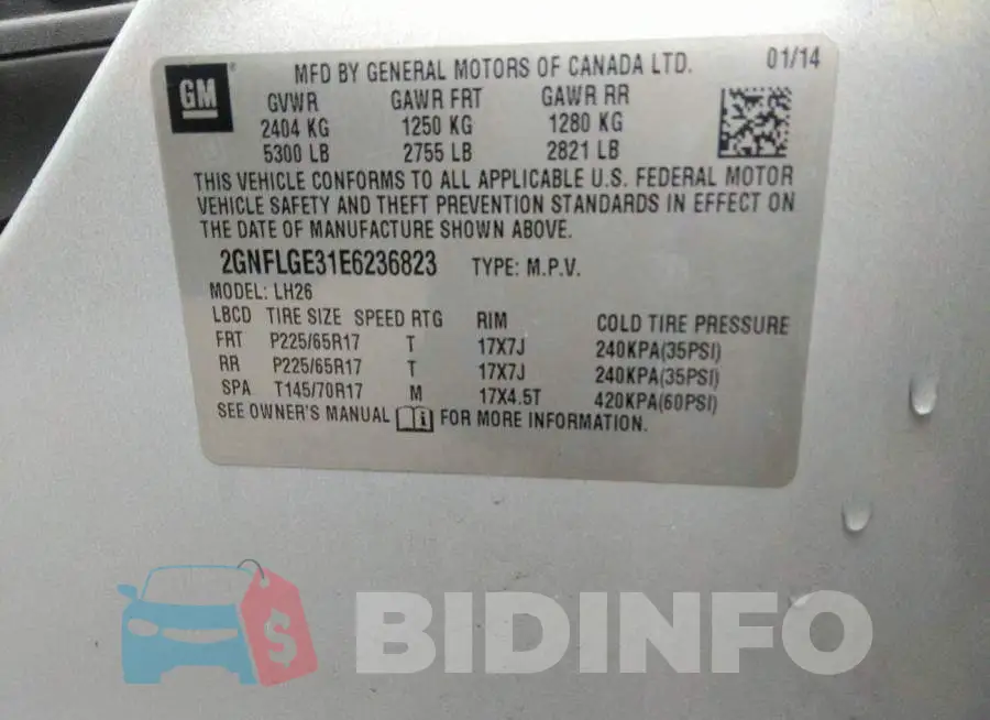 2GNFLGE31E6236823 Photo# 9