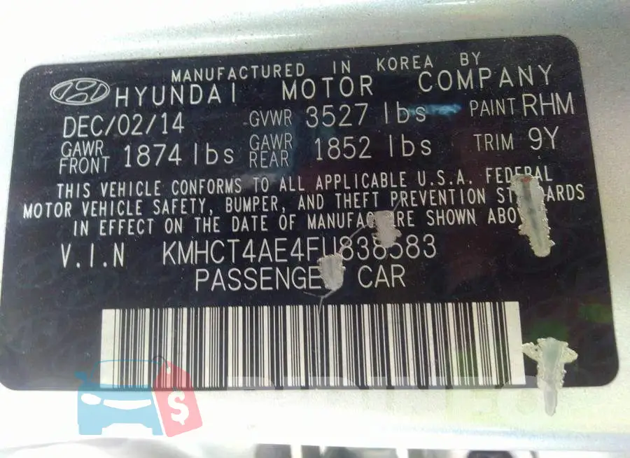 KMHCT4AE4FU838583 Photo# 9