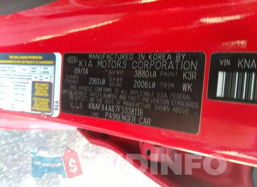 KNAFX4A67F5338116 Photo# 9