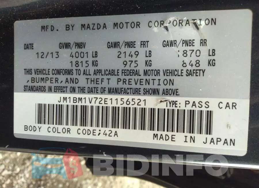 JM1BM1V72E1156521 Photo# 9