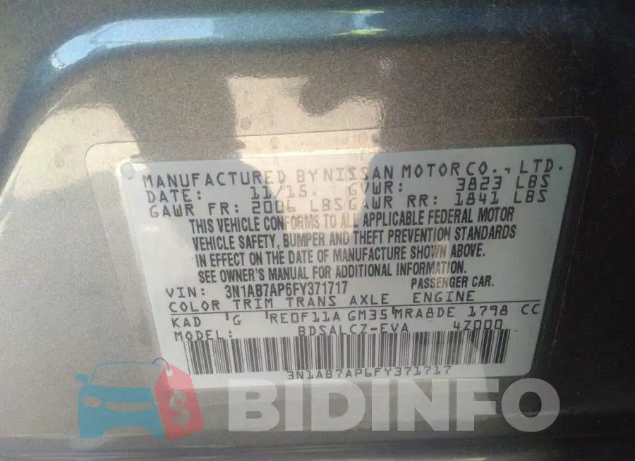 3N1AB7AP6FY371717 Photo# 9