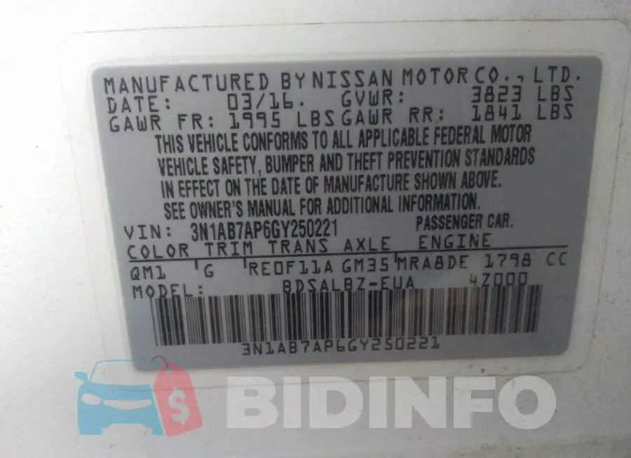 3N1AB7AP6GY250221 Photo# 9