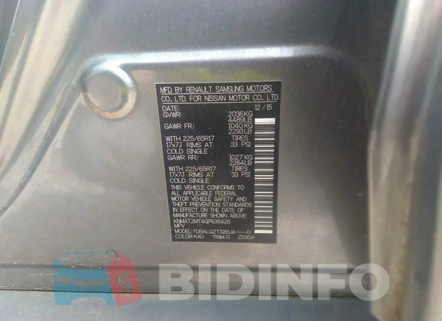 KNMAT2MT4GP638426 Photo# 9