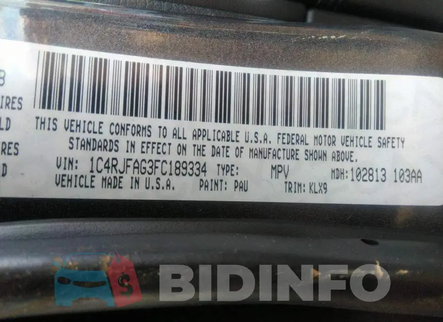 1C4RJFAG3FC189334 Photo# 9