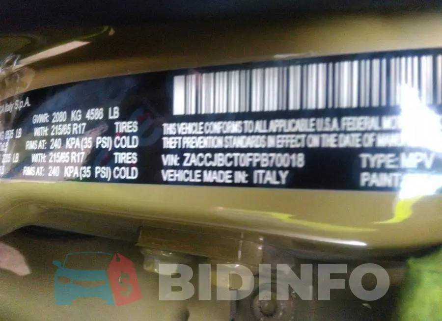 ZACCJBCT0FPB70018 Photo# 9