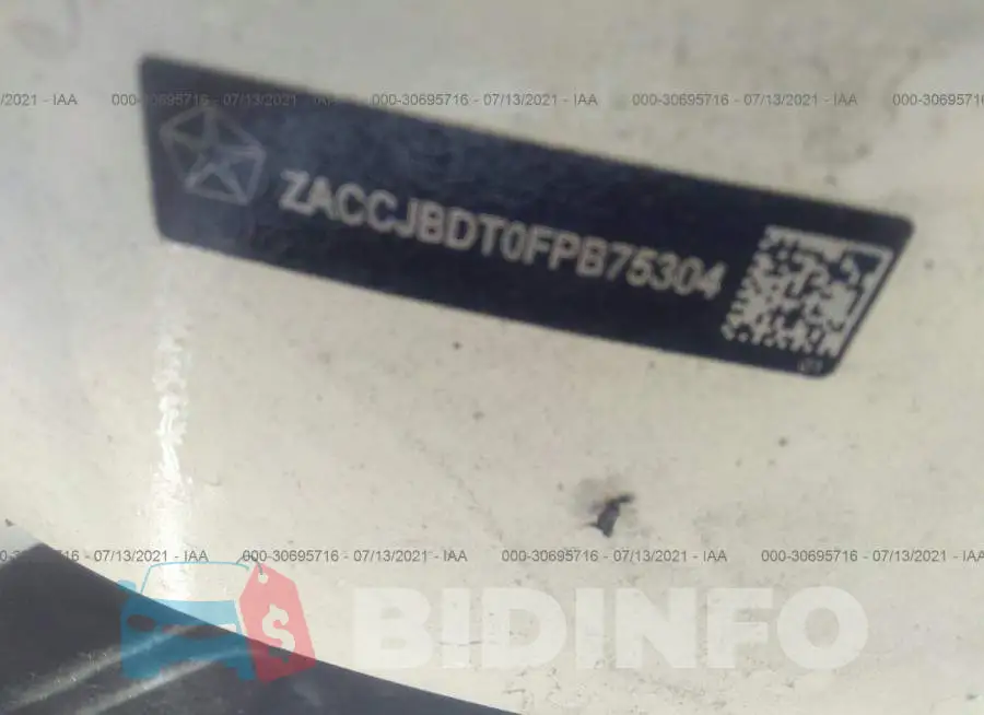 ZACCJBDT0FPB75304 Photo# 9