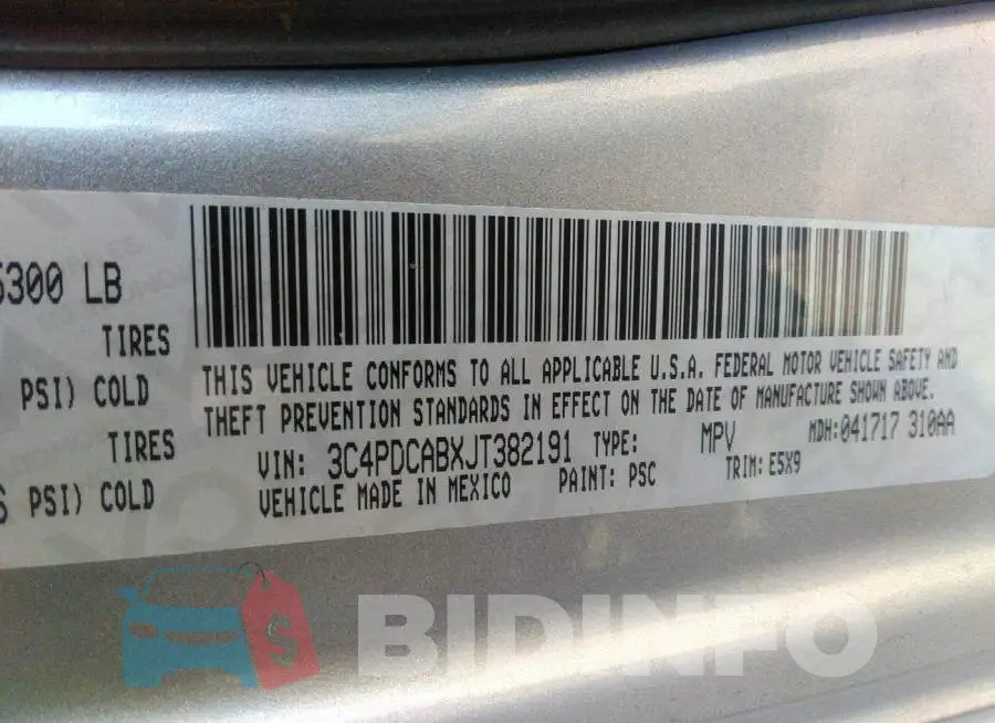3C4PDCABXJT382191 Photo# 9