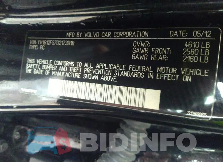 YV1612FS7D2173918 Photo# 9