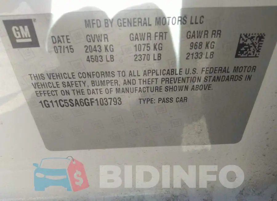 1G11C5SA6GF103793 Photo# 9