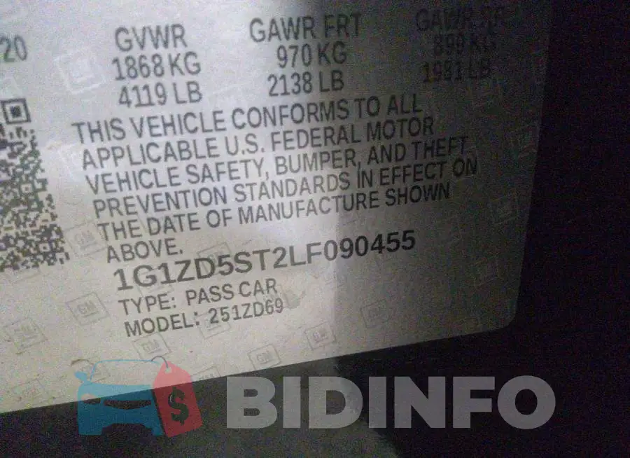 1G1ZD5ST2LF090455 Photo# 9