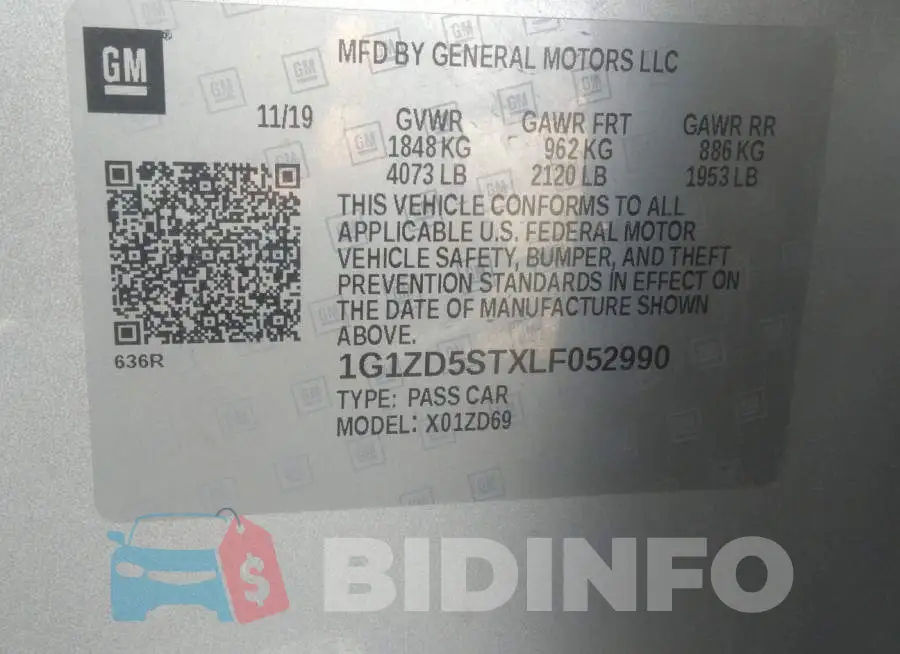1G1ZD5STXLF052990 Photo# 9