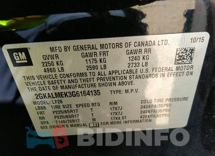 2GKALMEK3G6164135 Photo# 9
