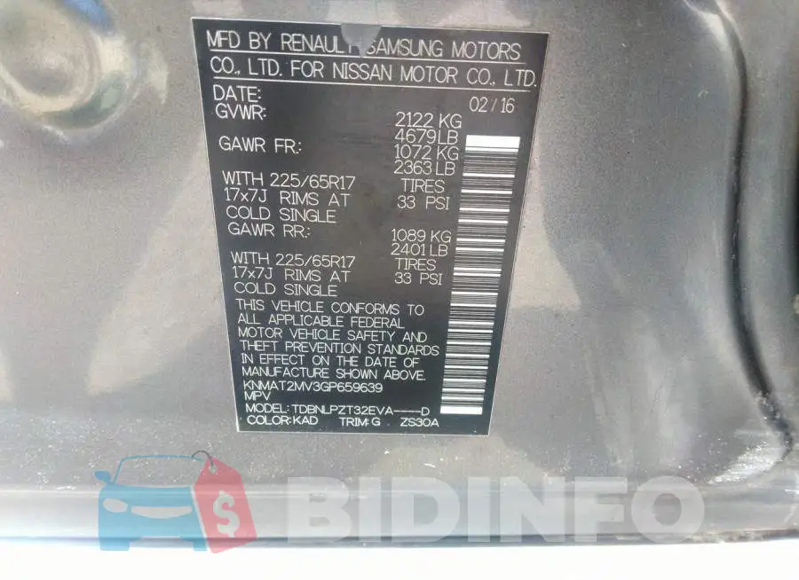 KNMAT2MV3GP659639 Photo# 9