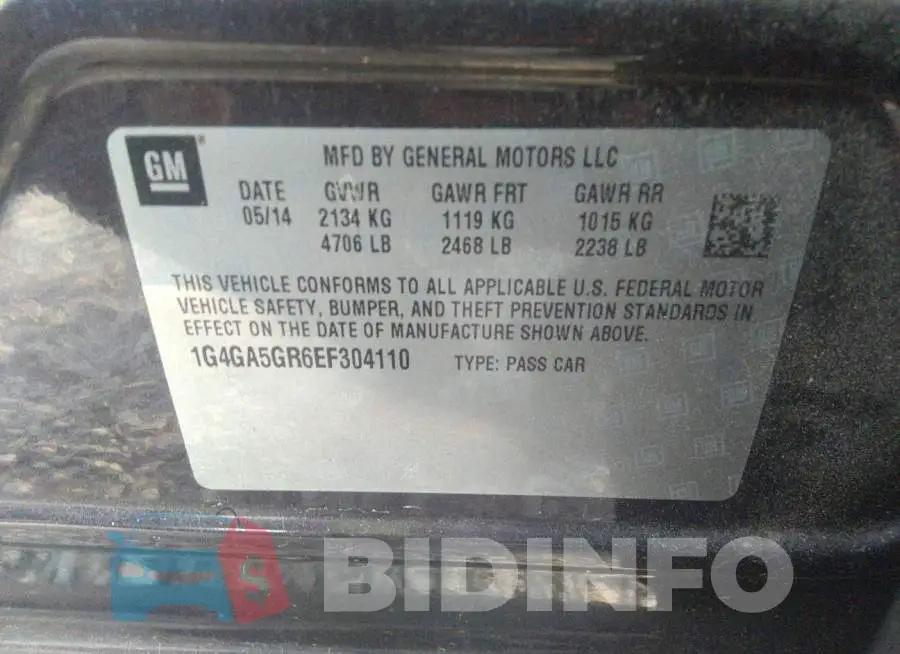 1G4GA5GR6EF304110 Photo# 9