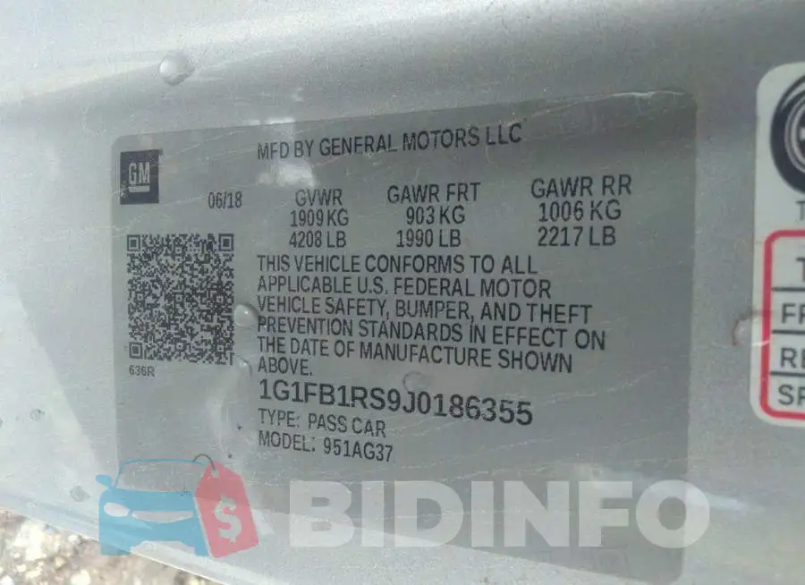 1G1FB1RS9J0186355 Photo# 9