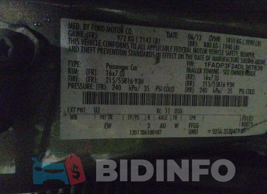 1FADP3F24DL367839 Photo# 9