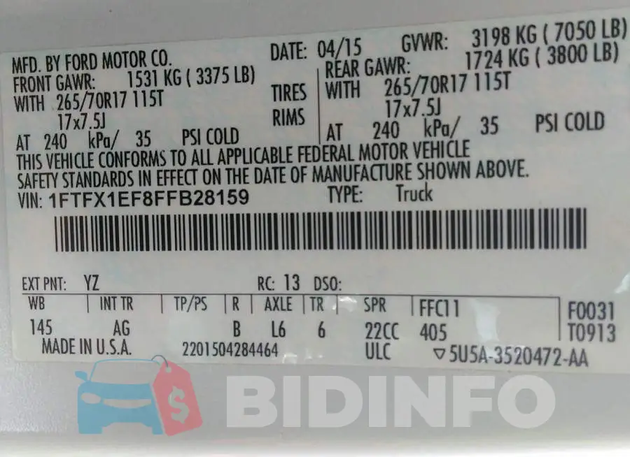 1FTFX1EF8FFB28159 Photo# 9