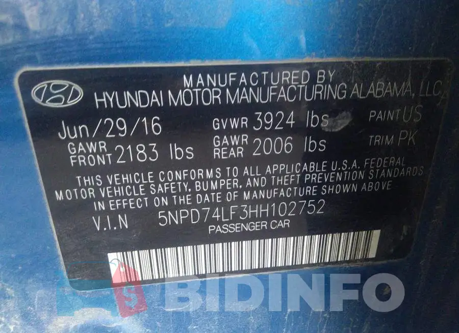 5NPD74LF3HH102752 Photo# 9