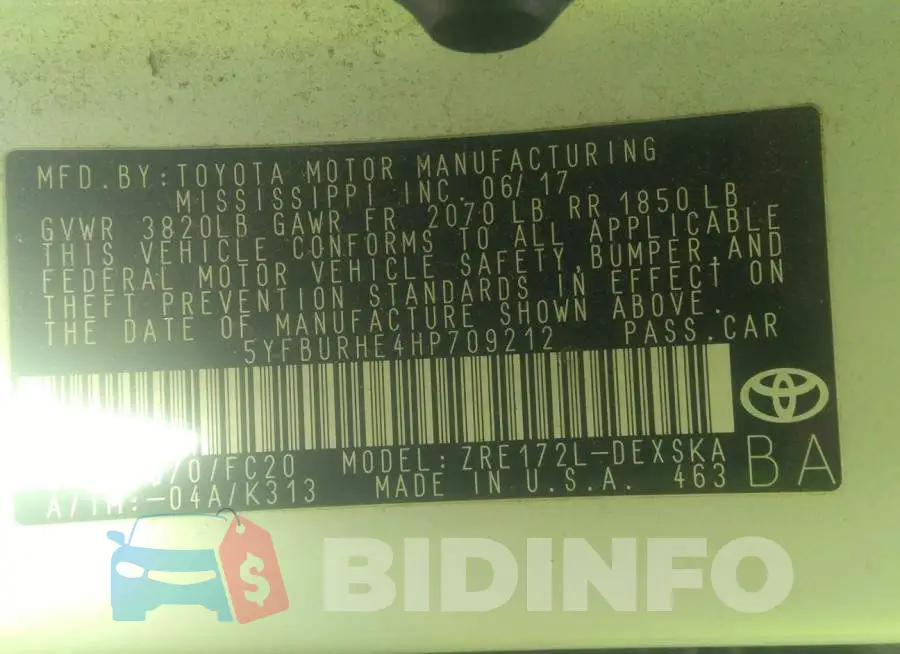 5YFBURHE4HP709212 Photo# 9