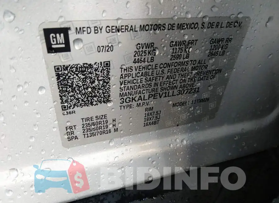 3GKALPEV1LL307231 Photo# 9