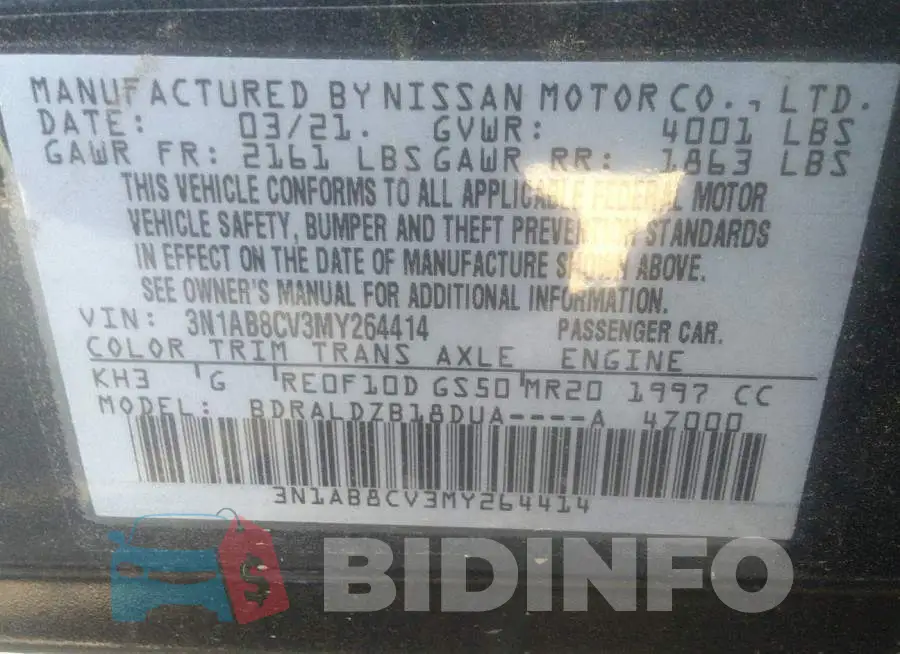 3N1AB8CV3MY264414 Photo# 9