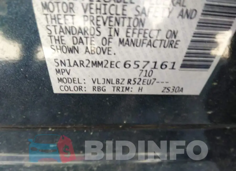 5N1AR2MM2EC657161 Photo# 9
