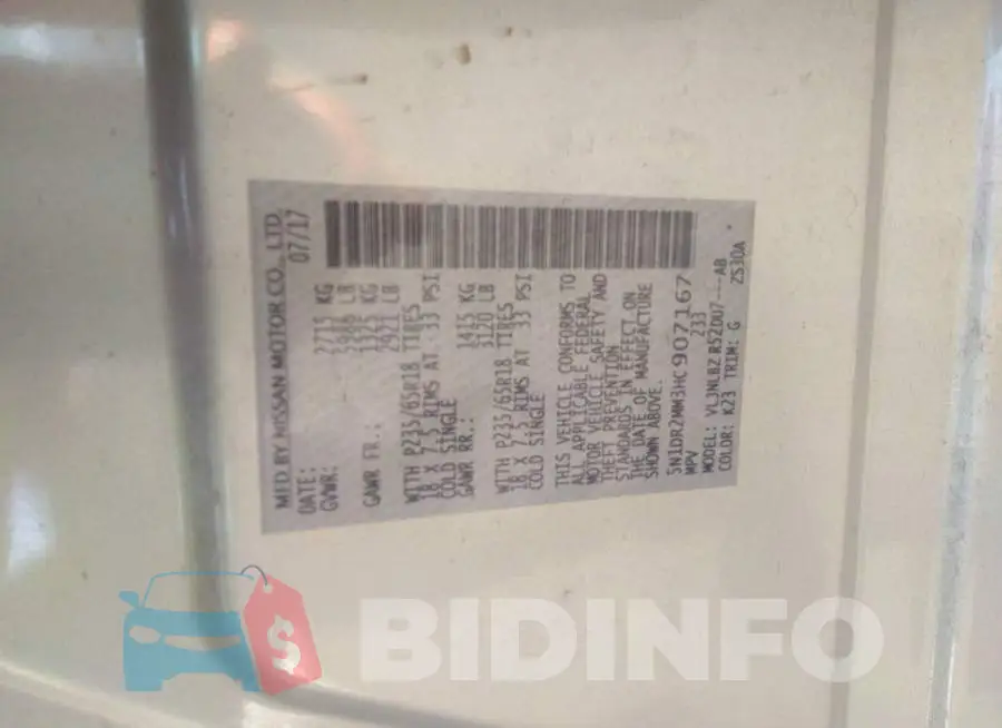 5N1DR2MM3HC907167 Photo# 9