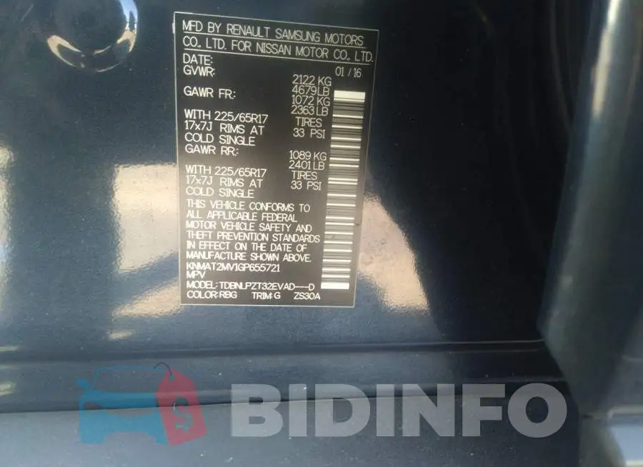 KNMAT2MV1GP655721 Photo# 9