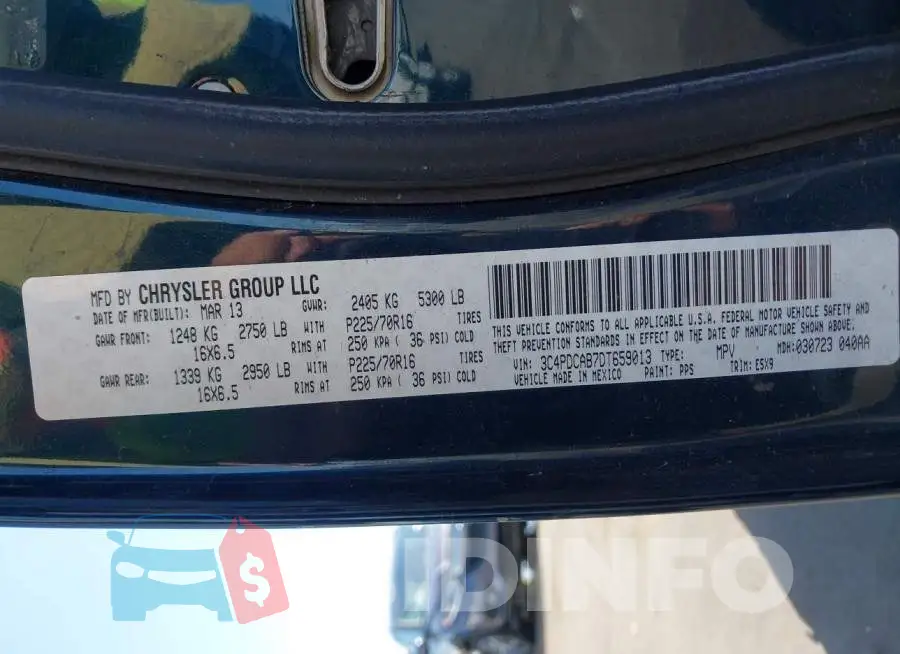 3C4PDCAB7DT659013 Photo# 9