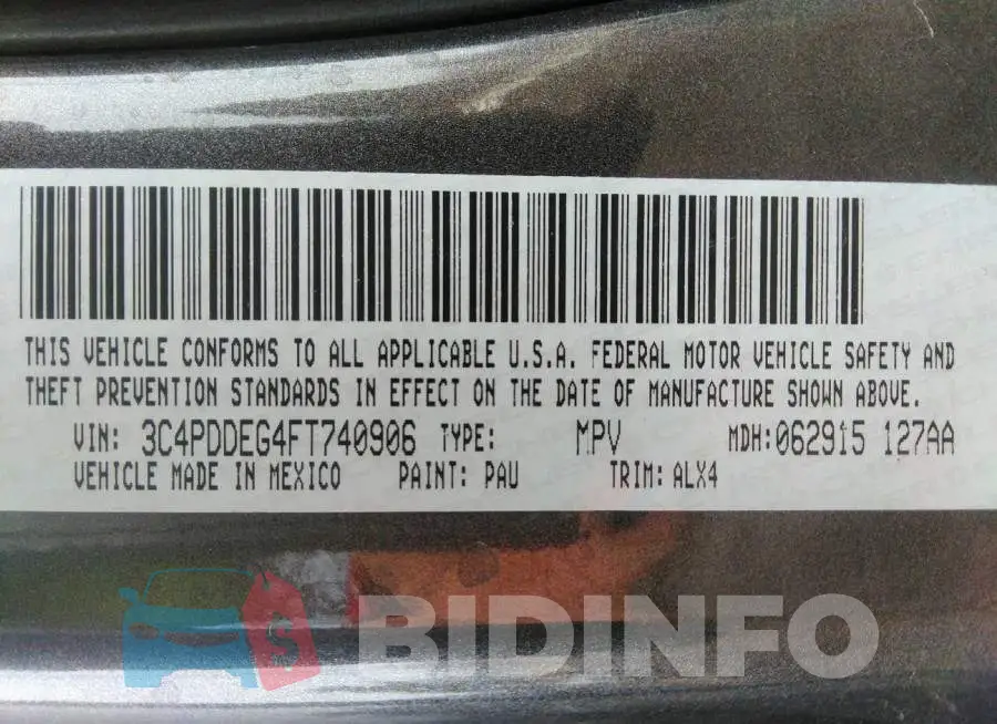3C4PDDEG4FT740906 Photo# 9