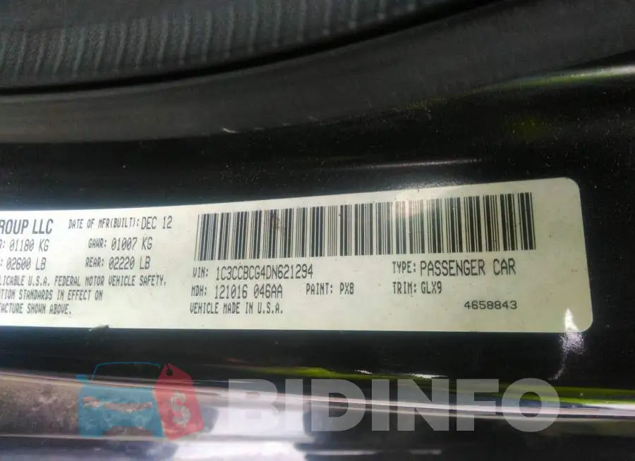 1C3CCBCG4DN621294 Photo# 9