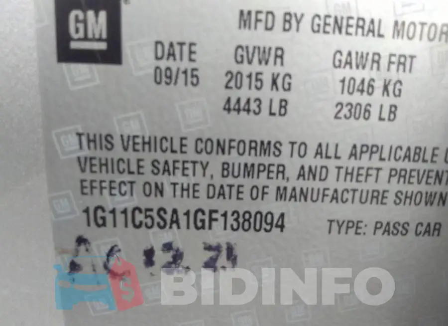 1G11C5SA1GF138094 Photo# 9