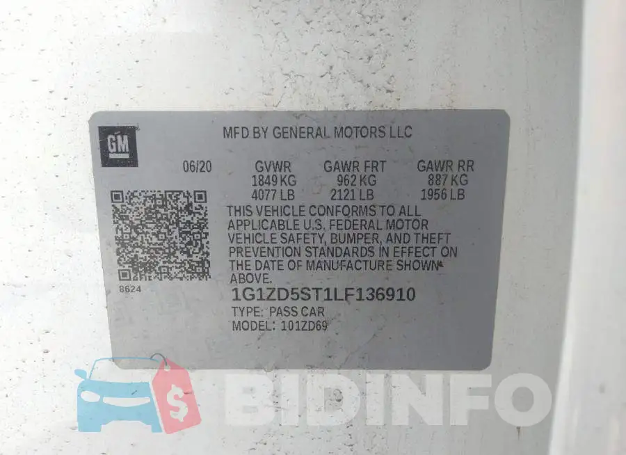 1G1ZD5ST1LF136910 Photo# 9
