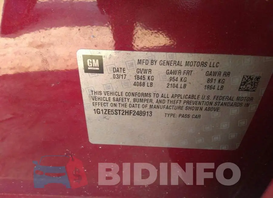 1G1ZE5ST2HF248913 Photo# 9