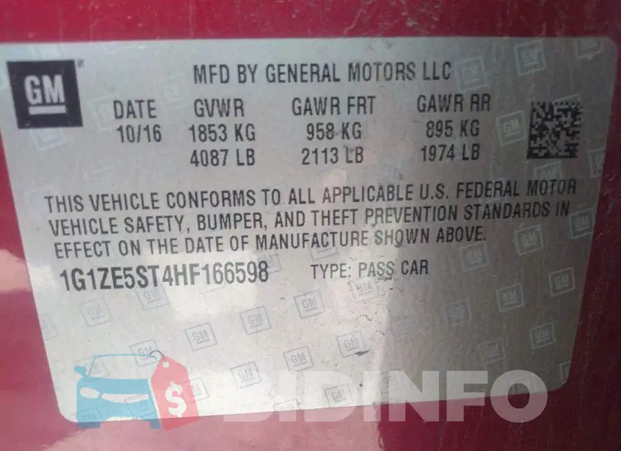 1G1ZE5ST4HF166598 Photo# 9