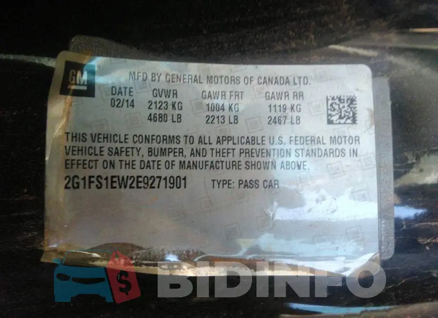 2G1FS1EW2E9271901 Photo# 9