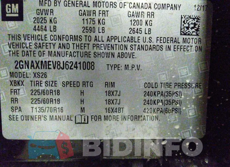 2GNAXMEV8J6241008 Photo# 9