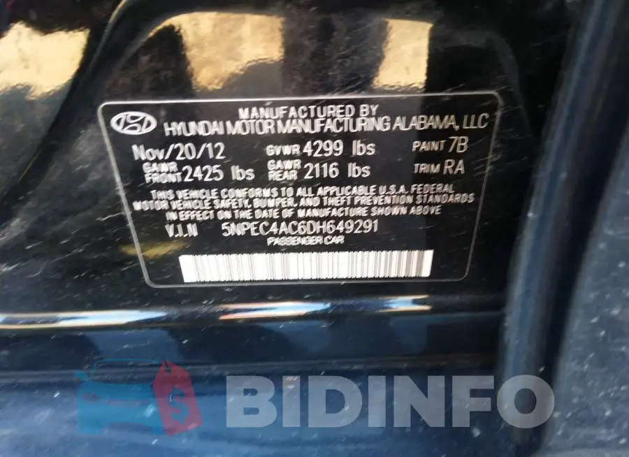 5NPEC4AC6DH649291 Photo# 9