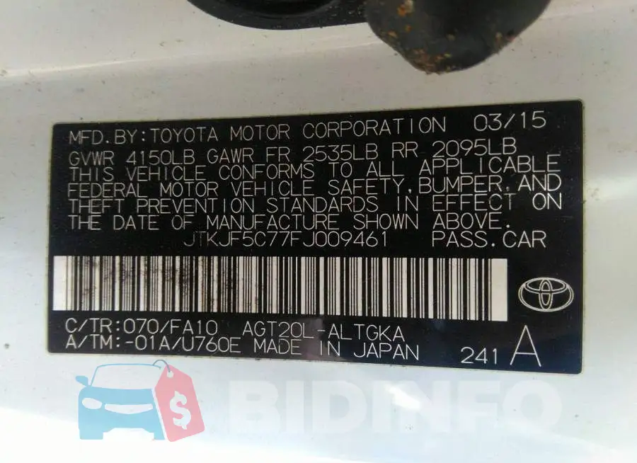 JTKJF5C77FJ009461 Photo# 9