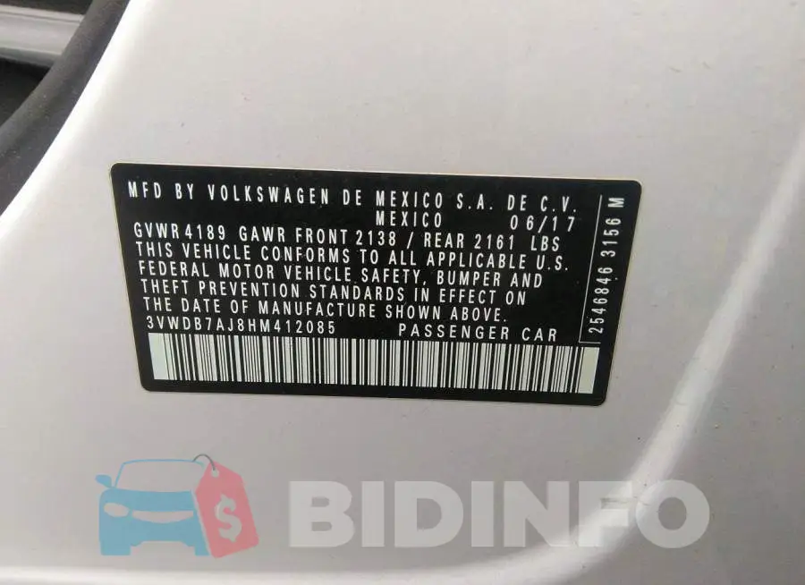 3VWDB7AJ8HM412085 Photo# 9