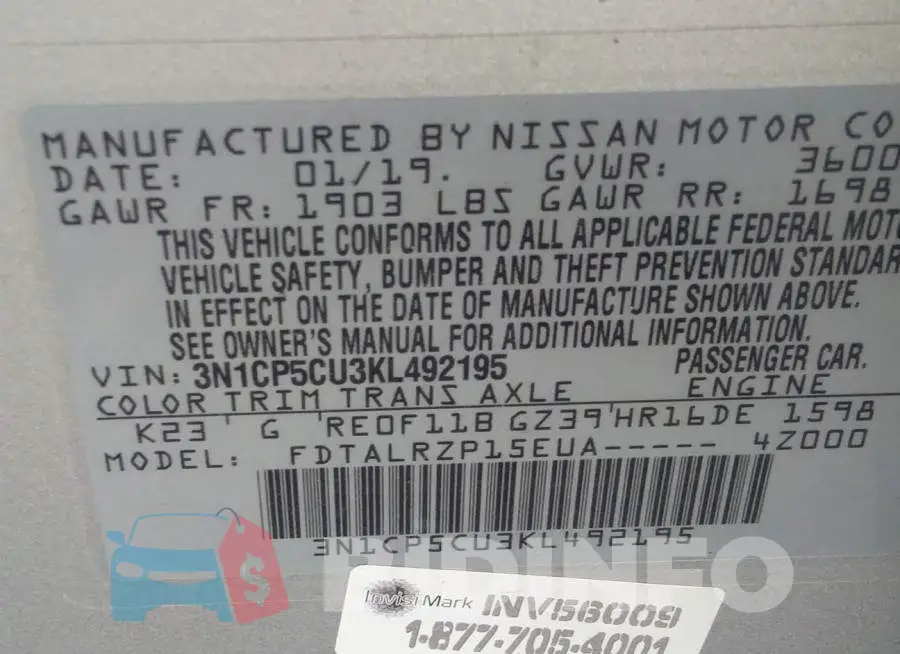 3N1CP5CU3KL492195 Photo# 9