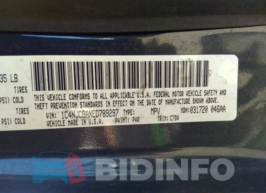 1C4NJCBAXED789297 Photo# 9