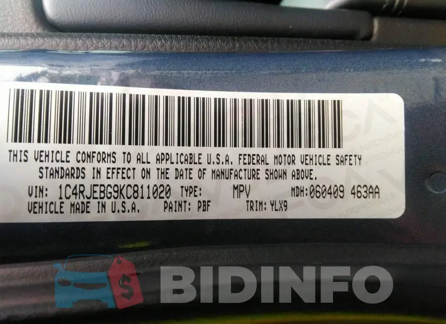 1C4RJEBG9KC811020 Photo# 9