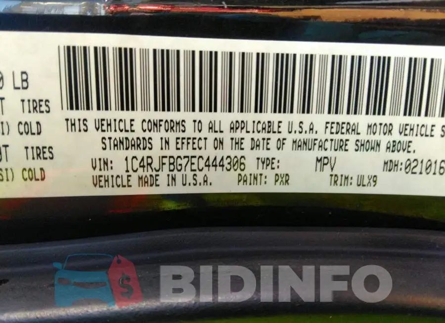 1C4RJFBG7EC444306 Photo# 9