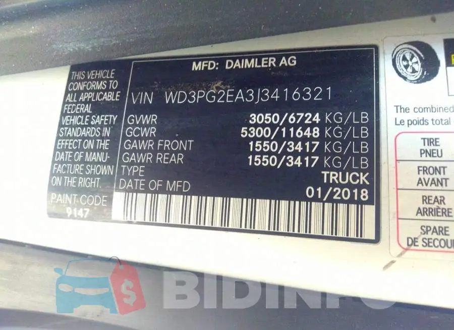 WD3PG2EA3J3416321 Photo# 9