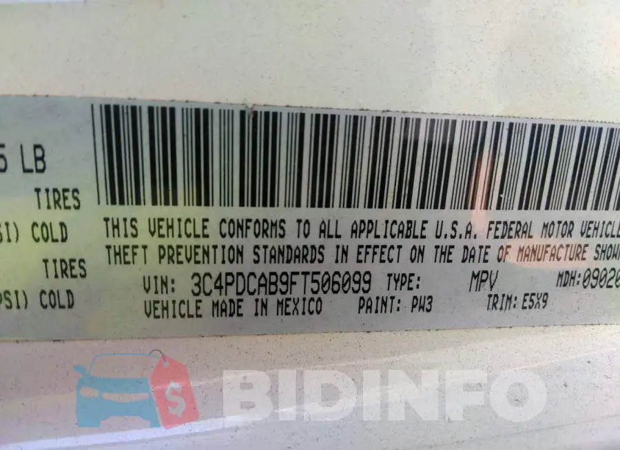 3C4PDCAB9FT506099 Photo# 9