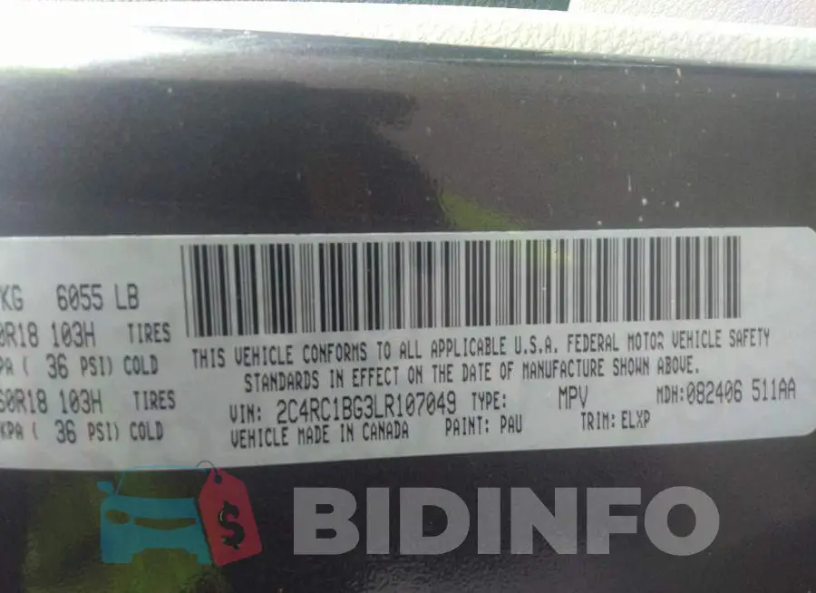 2C4RC1BG3LR107049 Photo# 9
