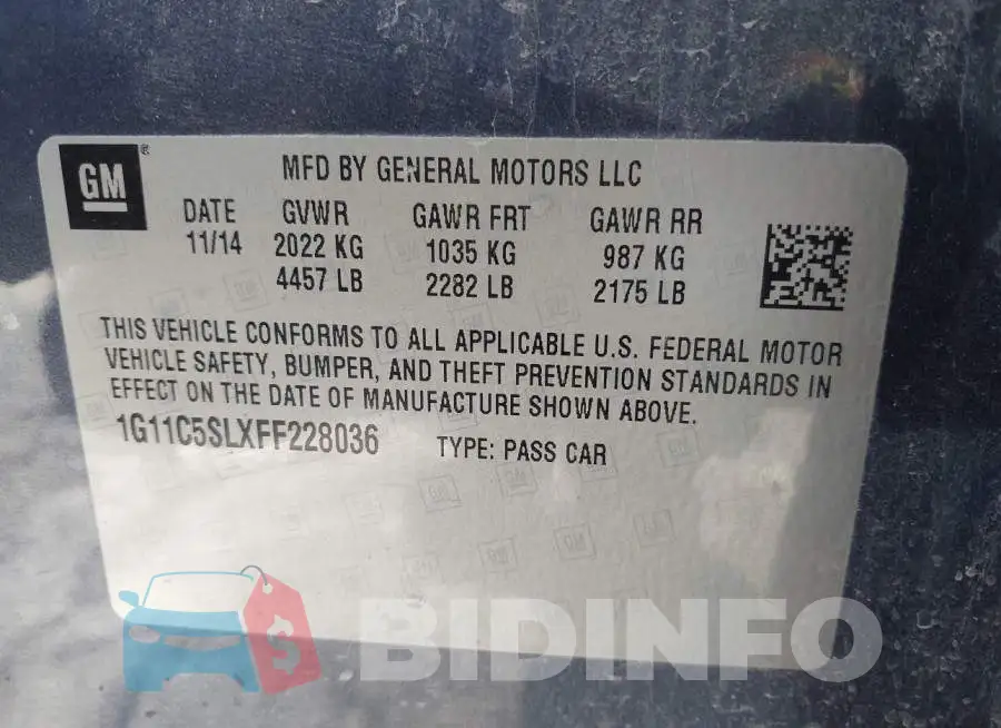 1G11C5SLXFF228036 Photo# 9